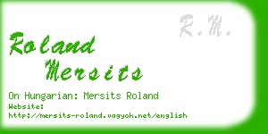 roland mersits business card